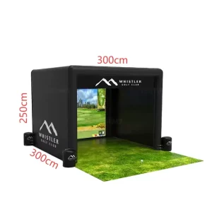 Inflatable Golf Simulator Enclosure Portable Golf Training Equipment Indoor Golf Simulator Tent Enclosure
