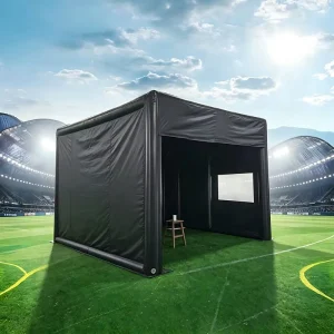 Inflatable Golf Simulator Enclosure Tent Booth Portable Indoor Outdoor Backyard Hitting Cage with Projector Screen