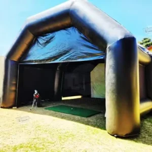 Inflatable Golf Simulator Enclosure Tent Digital Projector Screen Waterproof PVC Nylon Blower Inflation for Outdoor Event Use