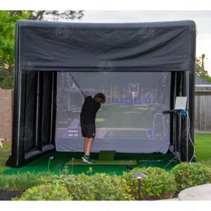 Inflatable Golf Simulator Room Project Shooting Tent Inflatable Golf Tent with HD Screen for Event