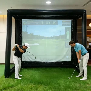 Inflatable Golf Simulator Tent Indoor Outdoor Portable Golf Hitting Cage