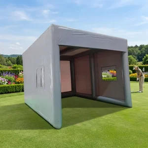 Inflatable Golf Tent Play Golf Cage Anywhere with Portable Inflatable Golf Simulator Driving Range Tent for Simulator Practice