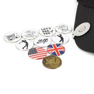 Innovative Themed Golf Marker Set Vibrant Enamel Filled Golf Accessory Marker Long Lasting Golf Putting Marker