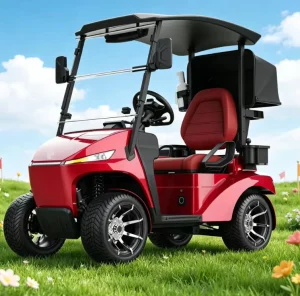 Intelligent Multimedia Single Seat Golf Cart Eco Friendly Vehicle with Custom Color Used for Community Maintenance