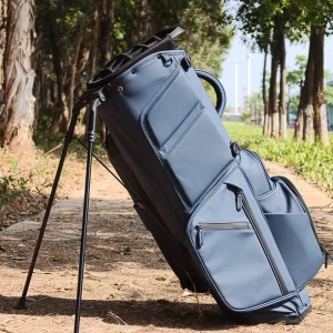 JBoss Golf Waterproof Full Length 14 Ways Brown Navy Blue Divider Magnetic Pocket Golf Stand Bag
