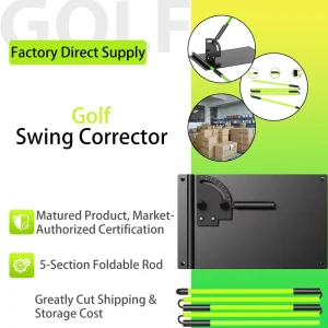 JEX Manufacturer ISO9001 Certified High Quality Iron Golf Swing Trainer Universal Indoor Outdoor Foldable Easy Storage Practice