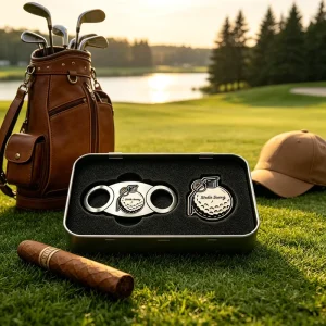Japanese Plastic Cuban Premium Perfect Big Luxury Cigar Cutter Gift Box V Cut With Spring Carbon Golf Ball Marker