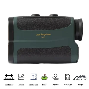 Jianno K2 Handheld Golf Laser Rangefinder 7x Magnification 28mm Objective Lens IP56 ABS+Rubber 0.5s Lock-On for Hunting