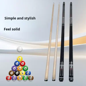 Jianying Professional 13mm Tip Stainless Steel Pool Cue Fancy Maple Wood Interface Billiard Accessories