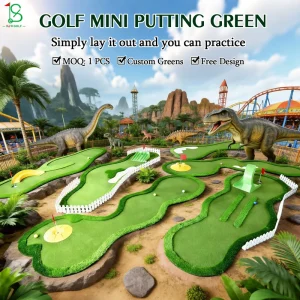 Junior Golf Training Custom Golf Putting Green Kids Durable Non Slip Safe Eco Material Theme Park Practice Teaching Equipment