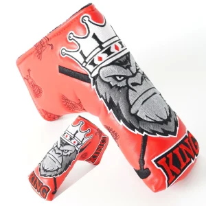 Justin Golf PU Custom Golf Putter Cover Premium Leather Head Cover for Putter Embroidery Logo Headcover with Magnetic Enclosure