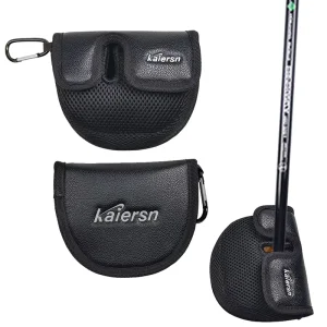 Kaiersn Park Golf Head Covers for Golf Club Heads PU Material Black Lightweight 14x12cm Custom Logo Option