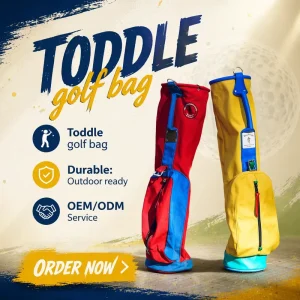 Kids Wax Canvas Junior Golf Club Bag for Ages 5-10