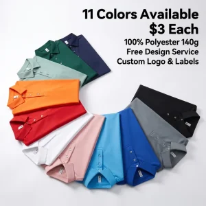 Knitted Quick Dry Short Sleeve Golf Shirt 11 Colors 100% Polyester Custom Factory Logo Team Sportswear