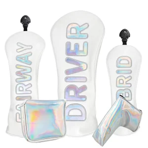 Korean Holographic Polyurethane Golf Club Colorful Universal Headcovers Putter Covers Head Protection Sleeves