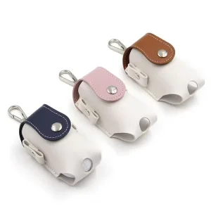 Korean Style Mini PU Leather Golf Keychain Small Waist Bag Accessory Bag with Small Ball Bag Keychain
