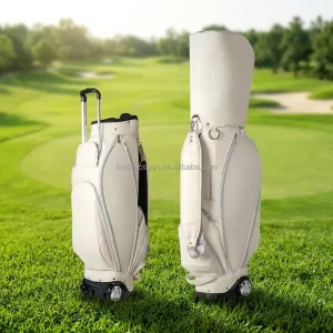Ladies Golf Cart Bag with Telescopic Handle 5 Way Divider Golf Bags with Wheels