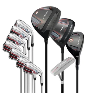 Lady 11 Piece Full Set Ultra Light Carbon Fiber Golf Clubs Custom Right Handed Beginner Complete Set Rubber Grip