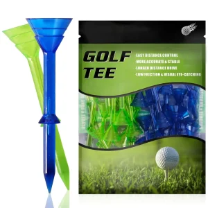 Large 3-1/4 Double Layer Bamboo Plastic Golf Tees Double Cup Design Custom Logo Bulk Packaging Excellent Durability Golf