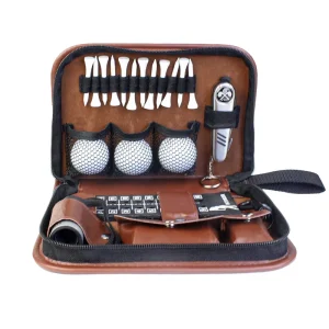 Large Capacity PU Leather Multifunctional Waterproof Golf Accessories Bag Easy Carry