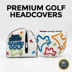 Large Eco-Friendly Mallet Putter Headcover PU Leather Waterproof Custom Embroidery Logo Low MOQ