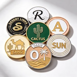 Laser Engraved Golf Ball Marker Custom Golf Ball Marker Hat Clip Golf Ball Markers