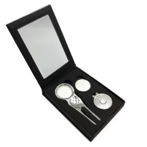 Laser Engraving Customized High Quality Golf Gift Set for Enthusiasts Includes Ball Label Cap Clip Divot Repair Tool Gift Box