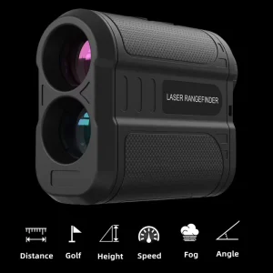 Laser Rangefinder 500M Range Speed Distance Measurement Slope Scope IP54 Waterproof 6x Magnification Flag-Lock Mode Golf