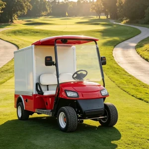 Leaf Spring Suspension Comfort Ride Utility Electric Golf Cart with Cargo Box