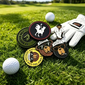 Leather Flower Power Magnetic Birdie Sublimation Blank Golf Ball Stamp Marker Blank Engraving With Coin Gold do diy