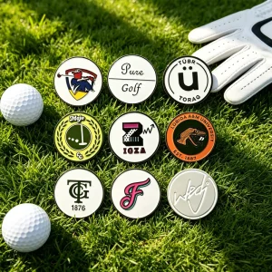 Leather Flower Power Magnetic Birdie Sublimation Blank Unique Anime Golf Ball Marker Blank Engraving With Coin Gold do diy