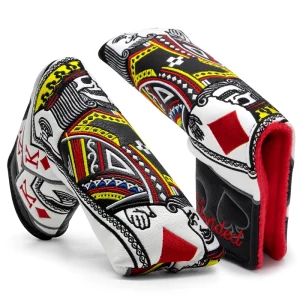 Leather Golf Club Blade Putter Headcover Magnetic Closure Embroidery Logo Blade Golf Putter Headcover