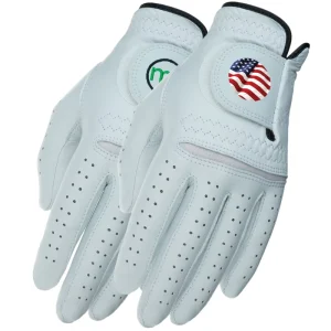 Leather Golf Gloves Custom Logo for Men Women Left Right Hand Durable Glove Color Black White Cadet Size Small to XXL
