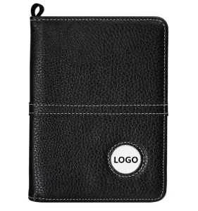Leather Golf Scorecard Holder Golf Yardage Book Cover Golf Scorecard Book Cover with Ball Marker for Men Gift