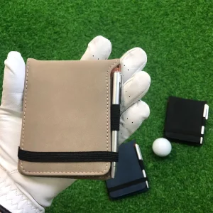 Leather Golf Scorecard Holder High End Golf Scorecard Book Portable Mini Golf Book Holder