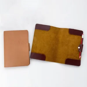 Leather Golf Scorecard Holder Yardage Book Cover with Pen Holder