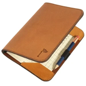 Leather Golf Scorecard Scoring Cover Portable Card Holder