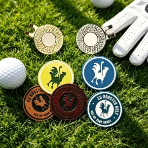 Women amp 39 Metal Blank Challenge Coin With Removable Golf Ball Marker for Engraving on Claw Clip