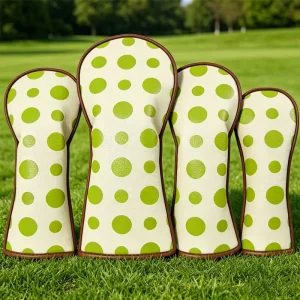 Leather Print Golf Driver Wood Cover Custom Logo 1 3 5 Fairway Hybrid Golf Headcover Golf Club Headcovers