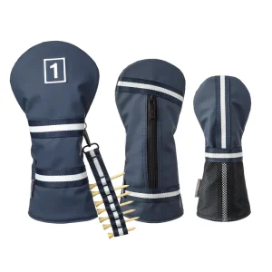 Leather Water Resistant Golf Headcover Strap Elastic Self Fixing Closure Storeable Design for Drivers Fairway UT Clubs Custom