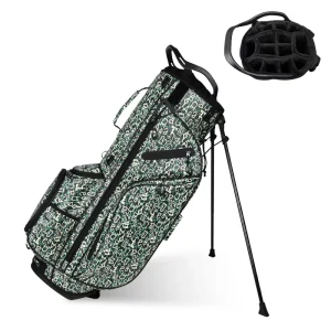 Leather Waterproof Lightweight Golf Carry Bag with 14 Dividers