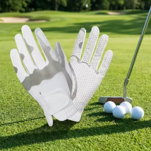Left Hand Golf Gloves Customizable Logo Waterproof Non Slip Breathable Soft Sheepskin Leather Sports Outdoor Hook Loop