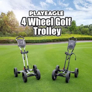 Light Weight Foldable 4 Wheels Golf Pull Cart Golf Trolley Aluminum Alloy Golf Push Cart