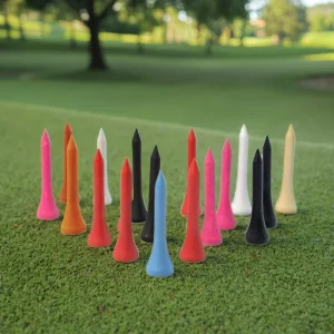 Light Yellow Wooden Golf Tees with Custom Logo Durable 70mm and 83mm Lengths