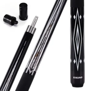 Lightweight 1/2 Split Carbon Graphite Shaft Pool Cue for Club Stainless Steel Joint 12.5mm Tip Size Billiard Cues Enamel Handle