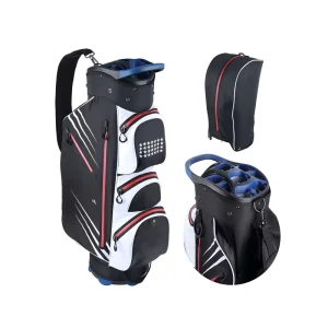 Lightweight Durable Eco-Friendly 14 Dividers Golf Bag with Custom Logo Waterproof Nylon and Shock-Absorbing Head Frame