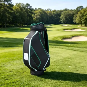 Lightweight Durable Waterproof PU Leather Golf Stand Cart Bag with Zipper Closure Portable Custom Logo Golf Accessories