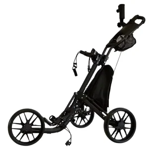 Lightweight Foldable Aluminum Golf Push Cart with 2 3 4 Wheel Options and Umbrella Holder