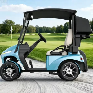 Lightweight Frame Single-seat Golf Trolley Compact Electric Golf Cart with USB Charging Port Portable One-seater Golf Vehicle
