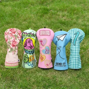 Lightweight Golf Accessories Pink Flower Golf Club Head Covers High Quality Golf Driver Headcover for Women Girls